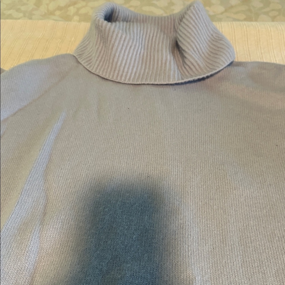 Athleta Bayshore Wool Cashmere Tunic Sweater Light Blue Periwinkle Purple Small